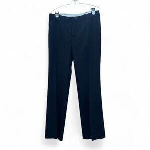 Banana Republic Women's Sz 6R Black Pinstripe Pant Mid-Rise Straight Leg Trouser